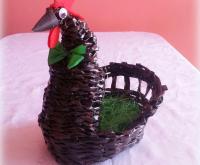 Kurka z wikliny papierowej